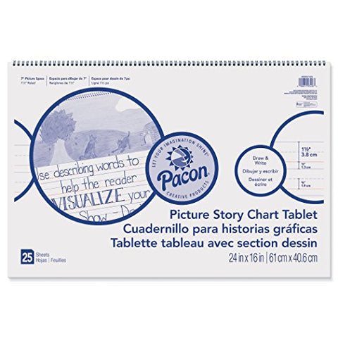 Pacon Ruled Picture Story Chart Tablet