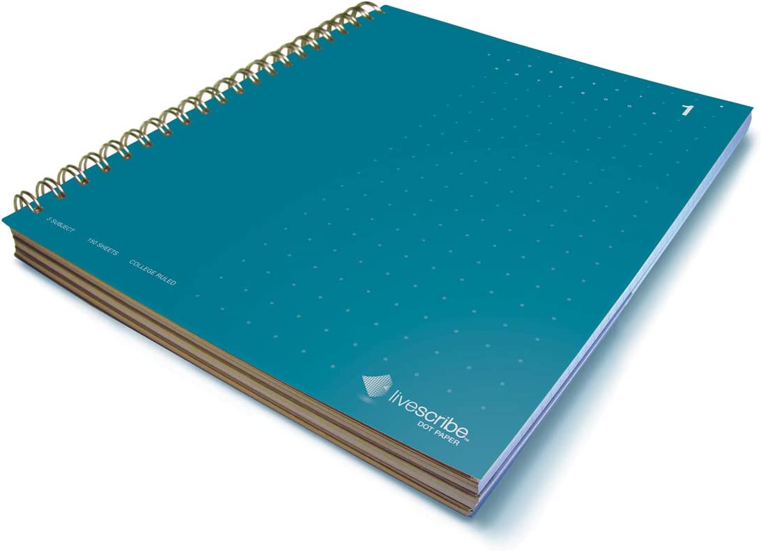 Livescribe 8.5 x 11 3-Subject Notebook #1, Blue