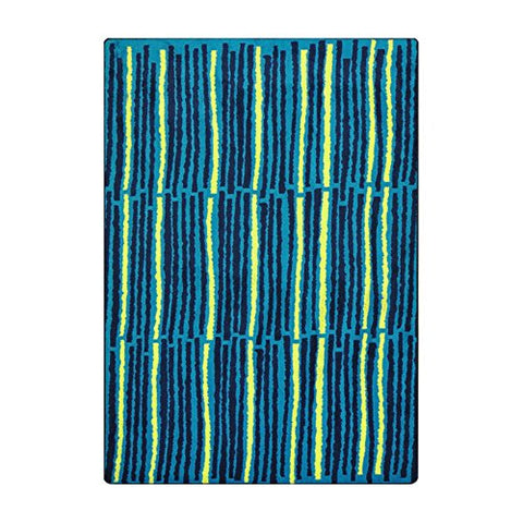 Joy Carpets Kid Essentials Cascade Teen Area Rugs, 46-Inch by 64-Inch by 0.36-Inch, Teal
