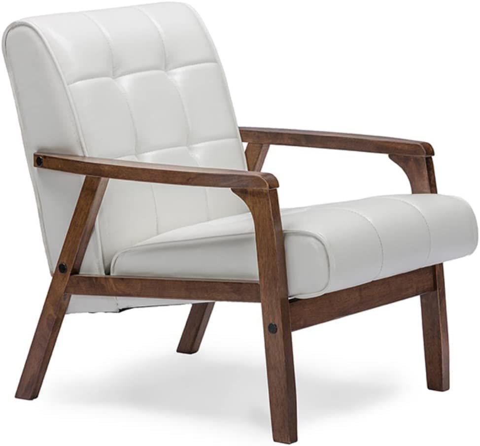 Baxton Studio Mid-Century Masterpieces Club Chair, White (Togo CC-109-545)
