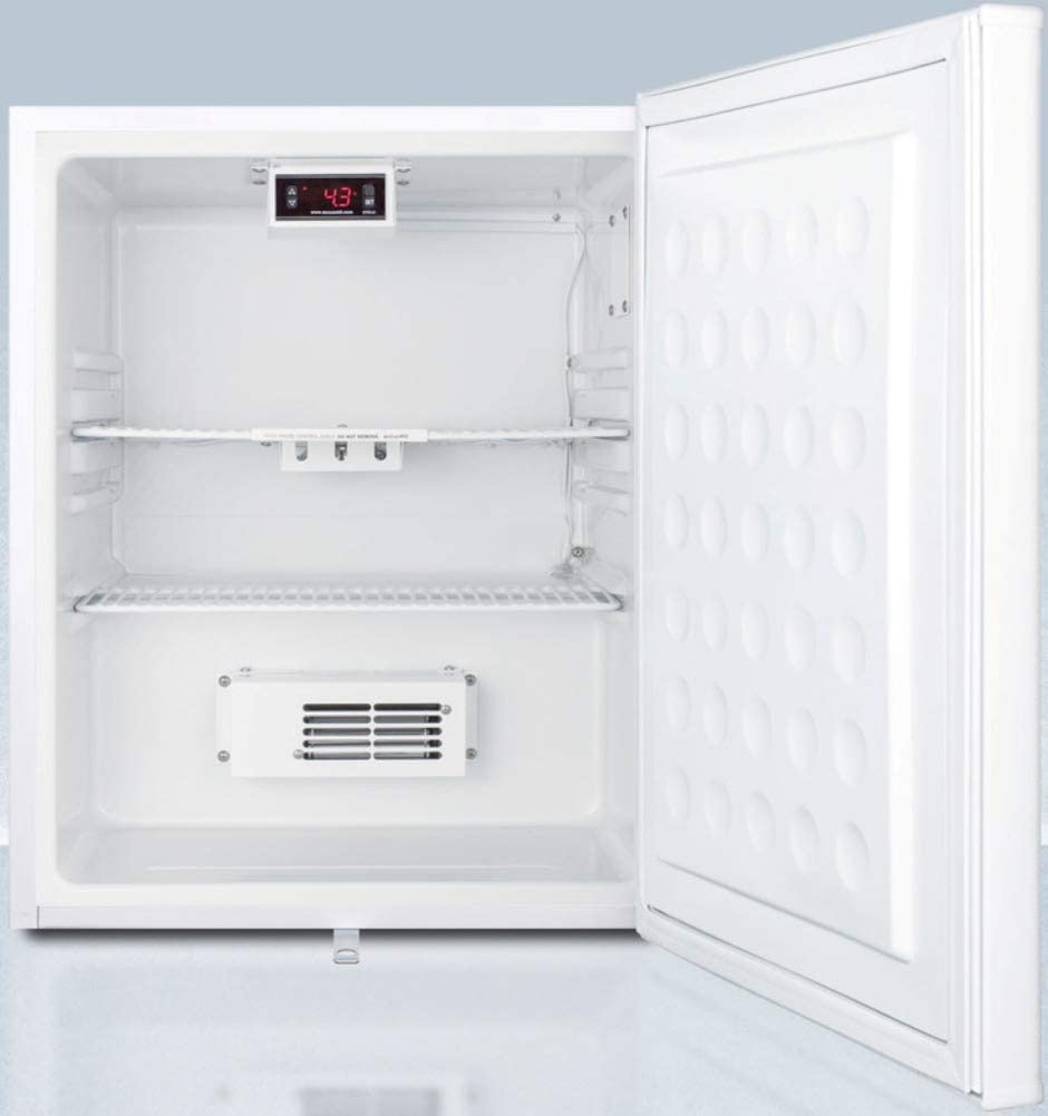 Summit Appliance FF28LWHPRO Compact All-Refrigerator in White with Automatic Defrost, Digital Thermostat, Internal Fan, Lock and Probe Hole for User-installed Monitoring Equipment