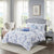 Harbor House Cotton Sateen Printed 5 Pcs Comforter Set with White HH10-1806