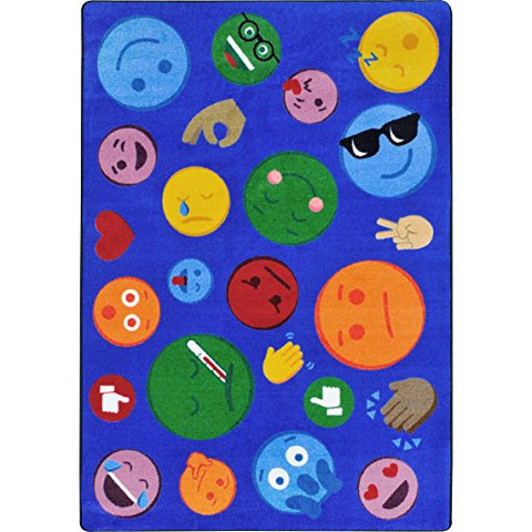 Joy Carpets 1941D Shake Em up Emojis Childrens Rugs, D, Multicolor