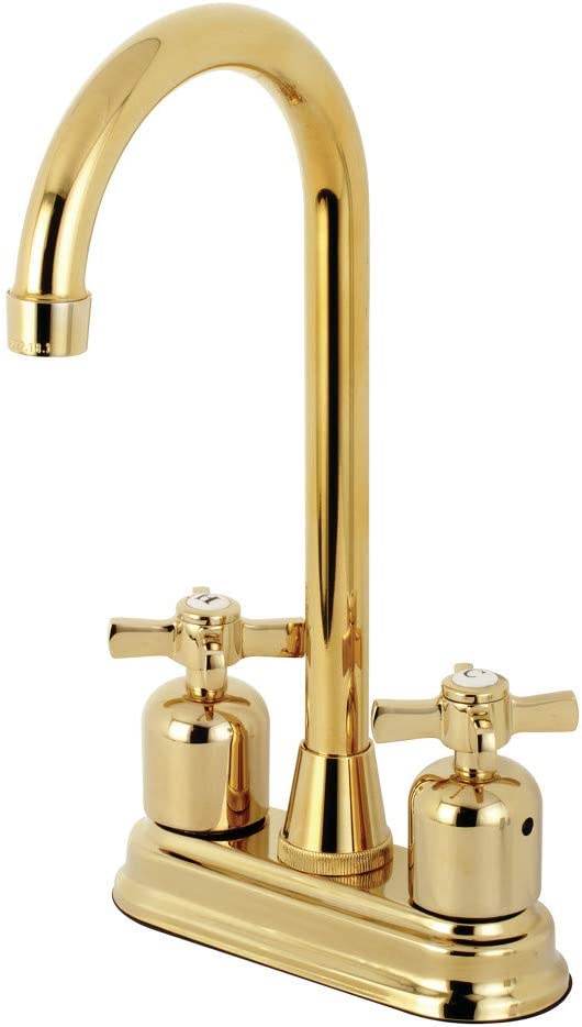 Kingston Brass KB8492ZX Millennium Bar Faucet, Polished Brass