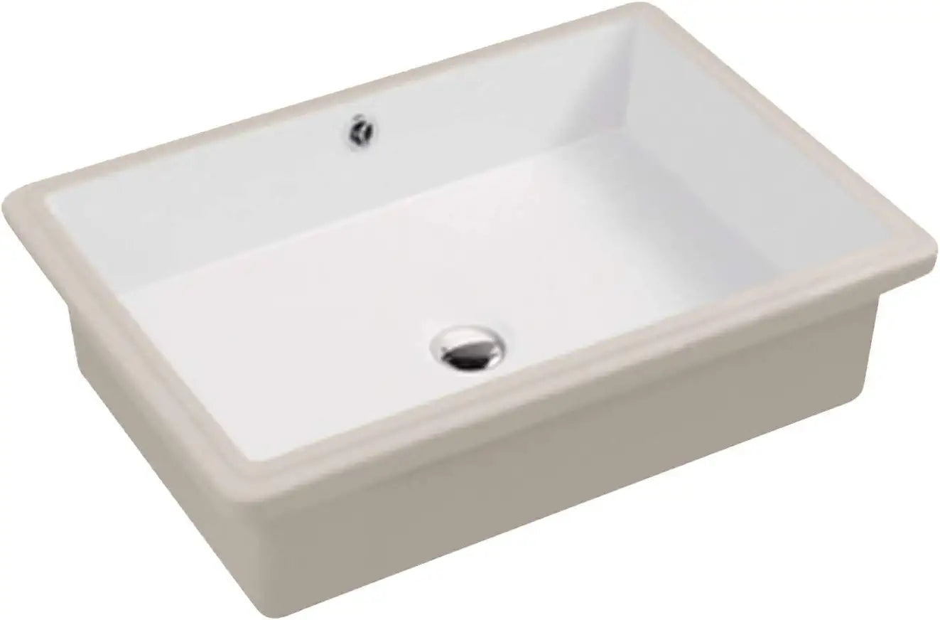 Isla Undermount Ceramic Basin Sink, Glossy White