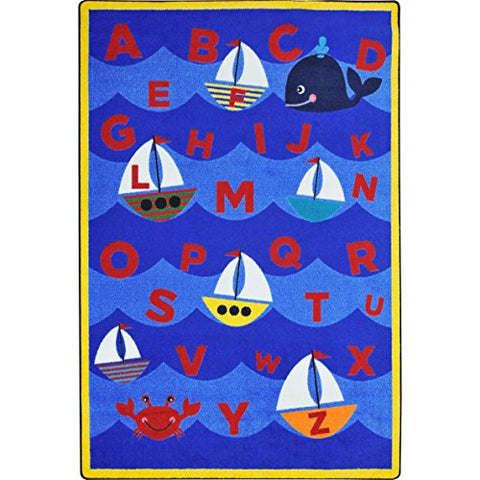 Joy Carpets 1913C Sailors Alphabet Childrens Rugs, C, Multicolor
