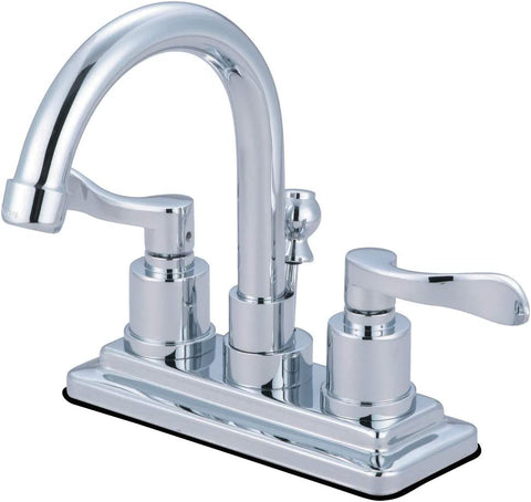 Kingston Brass KS8661DFL NuWave 4&#34; Centerset Bathroom Faucet, Polished Chrome