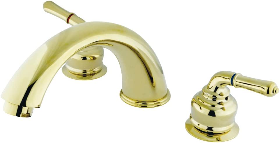 Kingston Brass KB362 Magellan Roman Tub Faucet, Polished Brass,8-Inch Adjustable Center