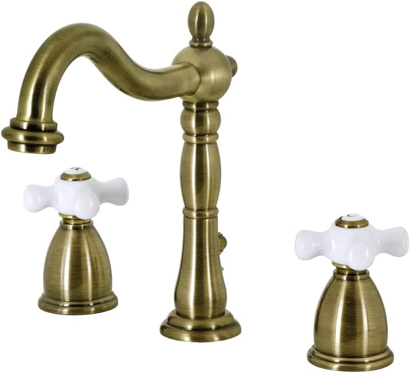 Kingston Brass KB1973PX 8 in. Widespread Bathroom Faucet, Antique Brass