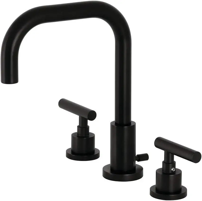 Kingston Brass FSC8930CML Manhattan Widespread Bathroom Faucet, Matte Black