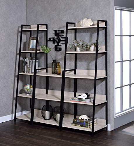 Acme Furniture Wendral Bookshelf, Natural & Black