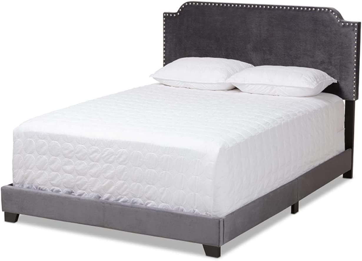 Baxton Studio Darcy Luxe and Glamour Velvet Upholstered Bed