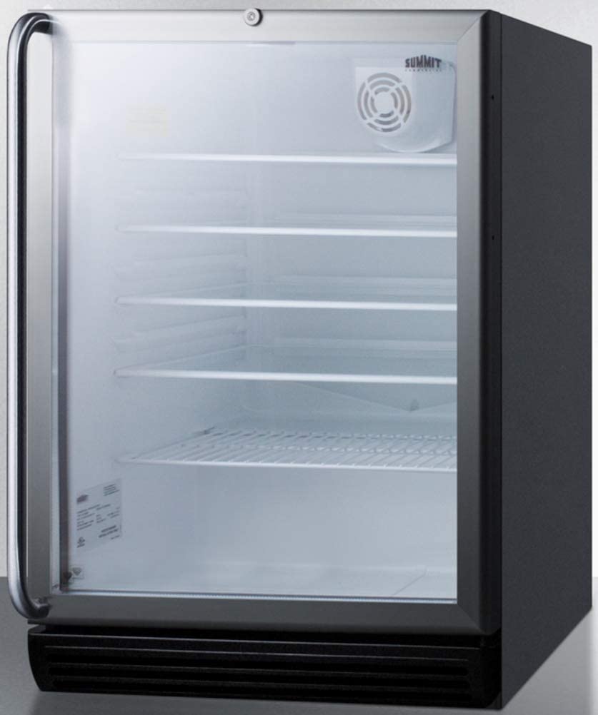 Summit SCR600BGLBISHADA 24&#34;&#34; ADA Compliant Beverage Center with 5.5 cu. ft. Capacity Double Pane Tempered Glass Door Automatic Defrost and Adjustable Glass Shelves in Stainless Steel