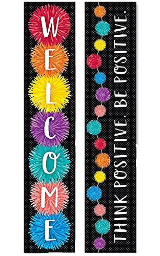 CTP Two-Sided Pom-Poms Welcome Banner, Display for School or Church (Creative Teaching Press 8670)