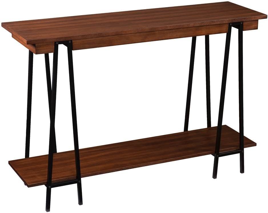 Southern Enterprises Yourman Console Table in Dark Tobacco