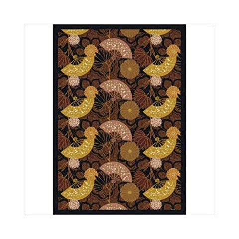 Joy Carpets Kaleidoscope Pacific Rim Whimsical Area Rugs, 46-Inch by 64-Inch by 0.36-Inch, Burgundy