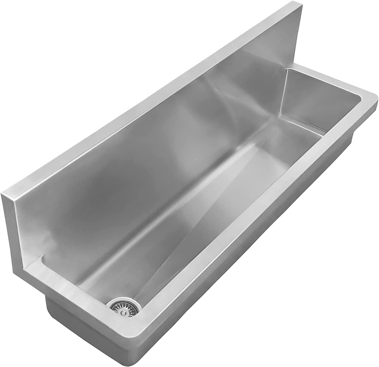 Whitehaus Collection WHNCMB4413 Noah&#39;s Collection Series Utility Sink, Brushed Stainless Steel