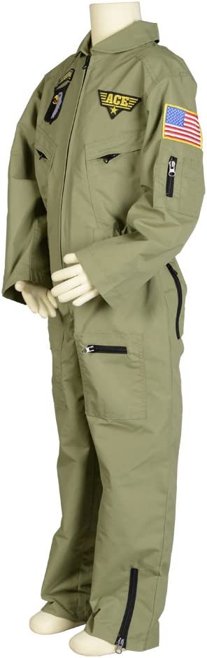 Aeromax Jr. Fighter Pilot Suit with Embroidered Cap, Size 6/8.