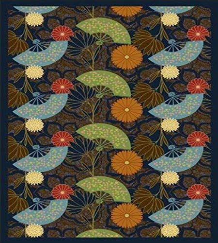 Joy Carpets Kaleidoscope Pacific Rim Whimsical Area Rugs, 92-Inch by 129-Inch by 0.36-Inch, Brown