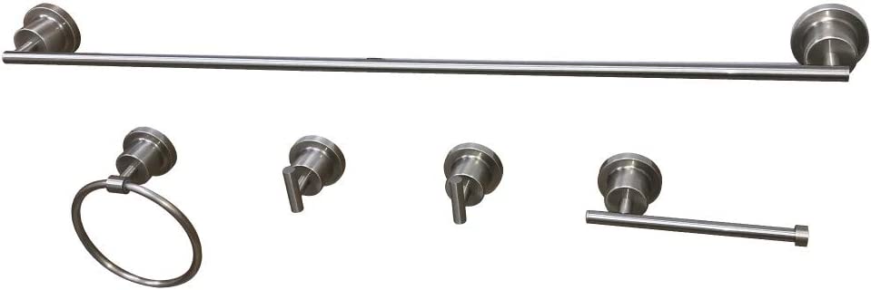 Kingston Brass BAH8230478SN Concord Bathroom Hardware Set, Brushed Nickel