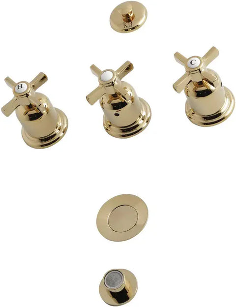 Kingston Brass KB6322ZX Millennium Bidet Faucet, Polished Brass