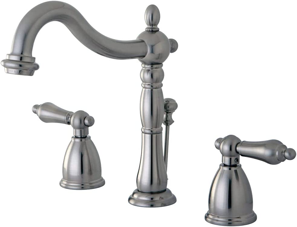 Kingston Brass KB1971AL Heritage Widespread Lavatory Faucet, Polished Chrome