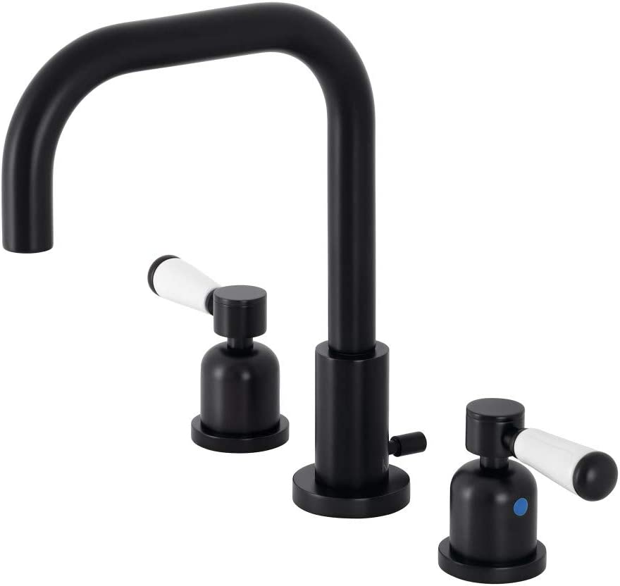 Kingston Brass FSC8930DPL Paris Widespread Bathroom Faucet, Matte Black