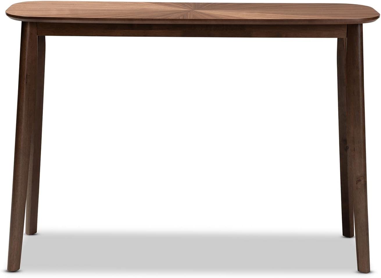 Baxton Studio Wendy Mid-Century Modern Walnut Finished Wood Console Table