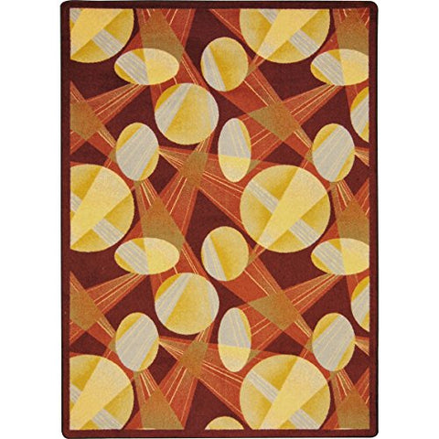 Joy Carpets Any Day Matinee Searchlight Theater Area Rugs, 92-Inch by 129-Inch by 0.36-Inch, Burgundy