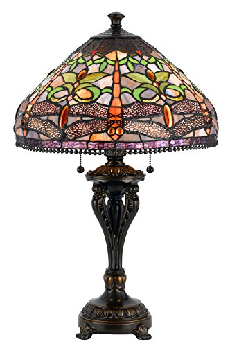 60W X 2 Tiffany Table Lamp - Antique Bronze