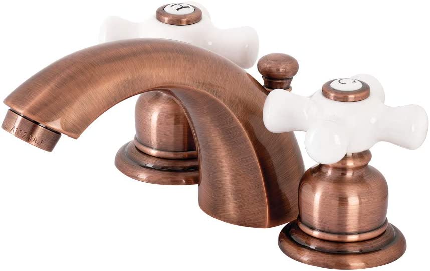 Kingston Brass KB956PX Victorian Mini-Widespread Bathroom Faucet, Antique Copper