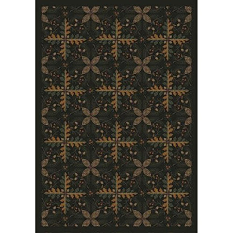 Joy Carpets Kaleidoscope Tahoe Whimsical Area Rugs, 64-Inch by 92-Inch by 0.36-Inch, Pine