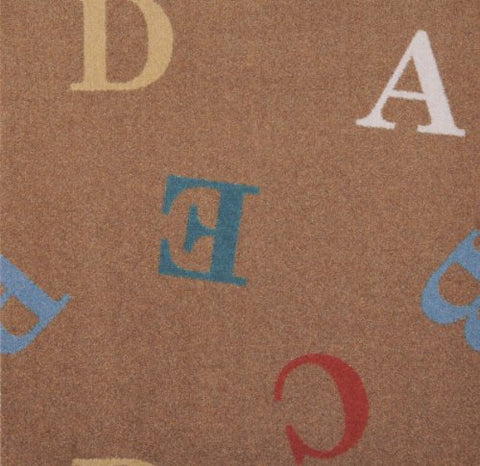 Joy Carpets Playful Patterns Childrens Love Letters Area Rug, Antique, 310 x 54