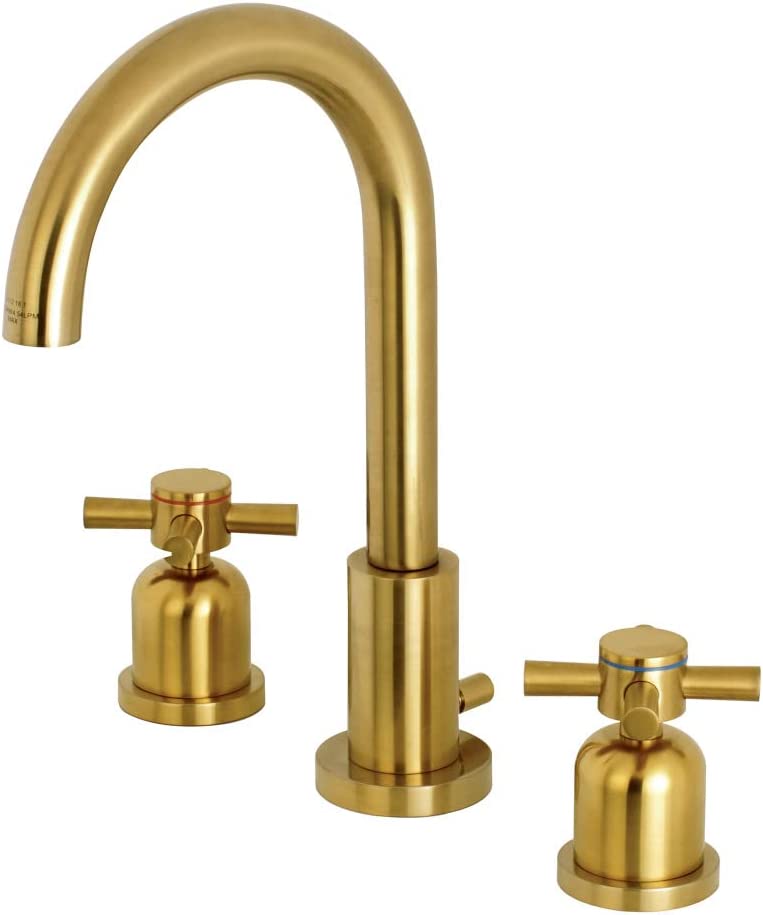 Kingston Brass FSC8929DX Concord Widespread Bathroom Faucet, 5-3/8 Inch in Spout Reach, Polished Nickel