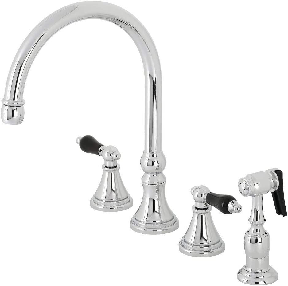 Kingston Brass KS2791PKLBS Duchess Widespread Kitchen Faucet, Polished Chrome