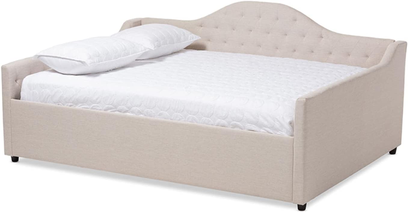 Baxton Studio Eliza Modern and Contemporary Fabric Upholstered Daybed