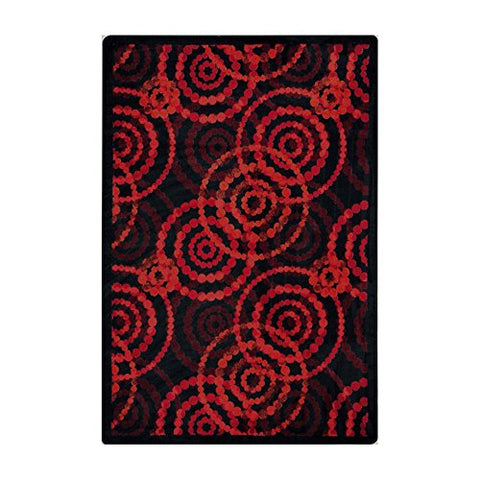 Joy Carpets Kid Essentials Dottie Teen Area Rugs, 46-Inch by 64-Inch by 0.36-Inch, Ruby