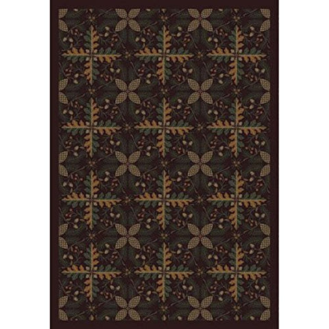 Joy Carpets Kaleidoscope Tahoe Whimsical Area Rugs, 92-Inch by 129-Inch by 0.36-Inch, Burgundy