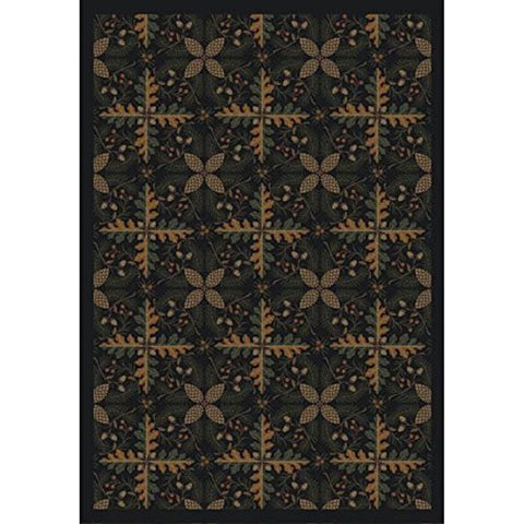 Joy Carpets Kaleidoscope Tahoe Whimsical Area Rugs, 92-Inch by 129-Inch by 0.36-Inch, Black