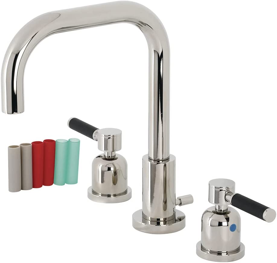 Kingston Brass FSC8939DKL Kaiser Widespread Bathroom Faucet, Polished Nickel