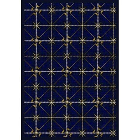 Joy Carpets Sports Fan Saint Andrews Area Rugs, 64-Inch by 92-Inch by 0.36-Inch, Seaside Blue