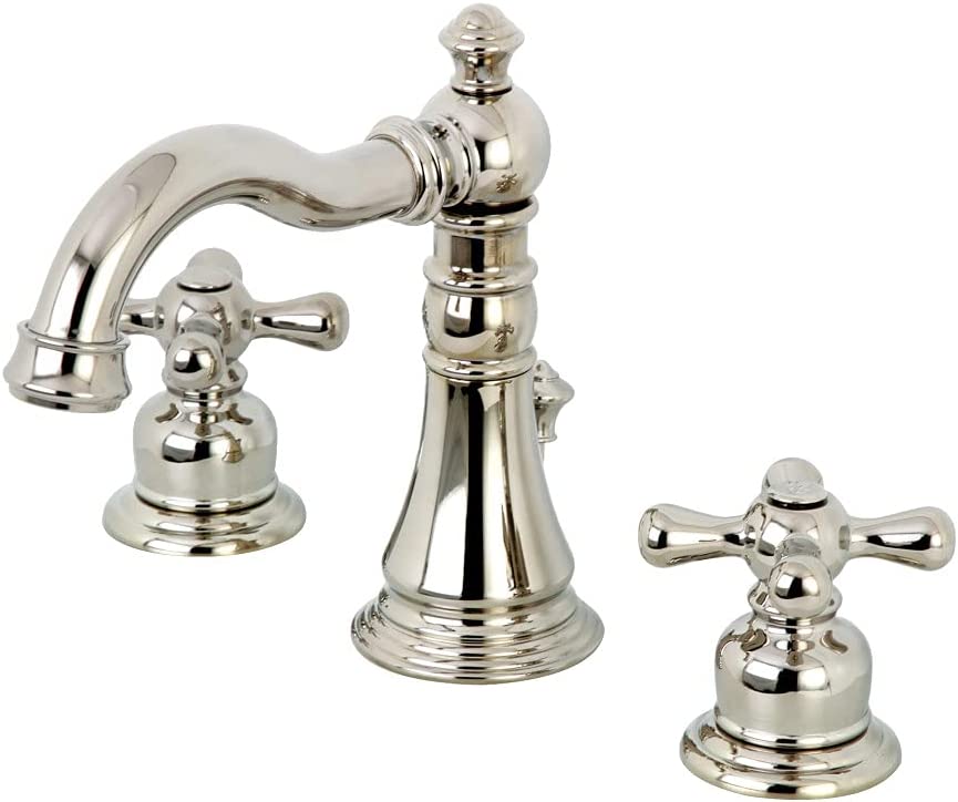 Kingston Brass FSC1979AX American Classic Widespread Bathroom Faucet, Polished Nickel