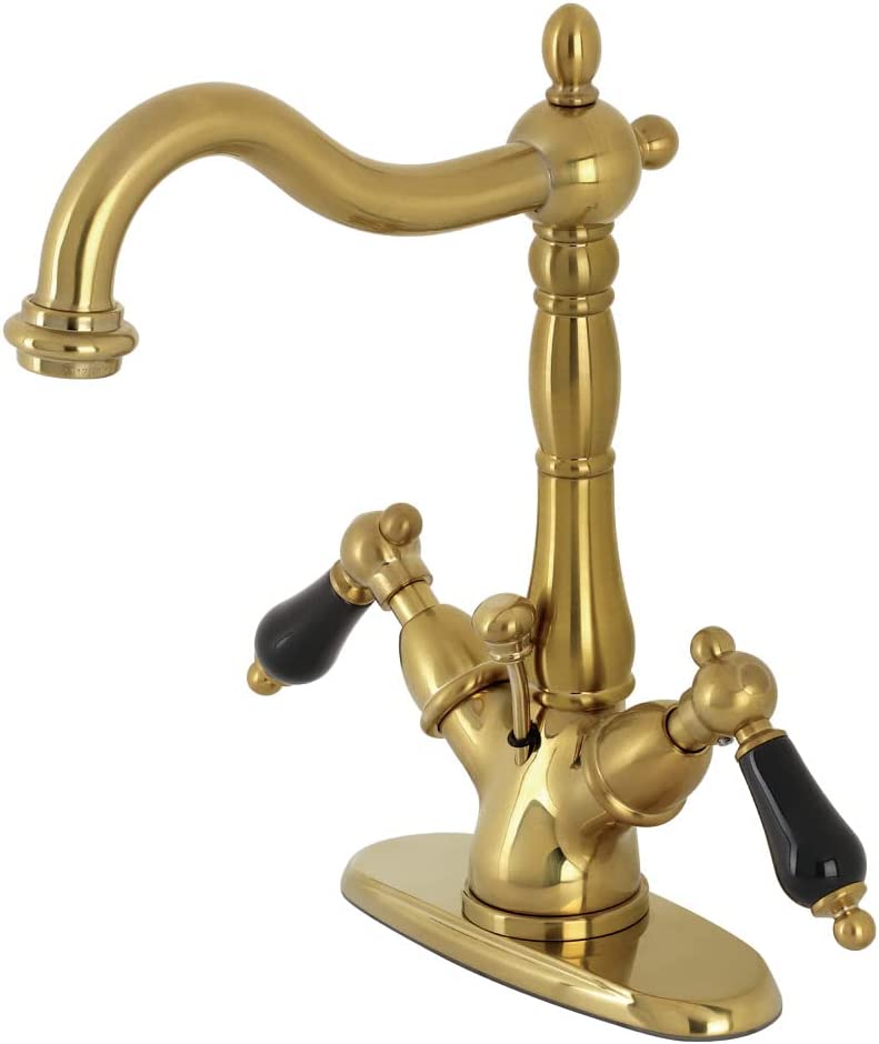 Kingston Brass KS1437PKL Duchess Bathroom Faucet, Brushed Brass