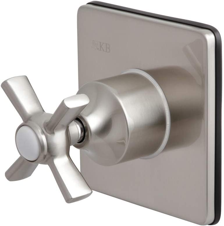 Kingston Brass KS3048ZX Three-Way Diverter Valve with Trim Kit, Brushed Nickel