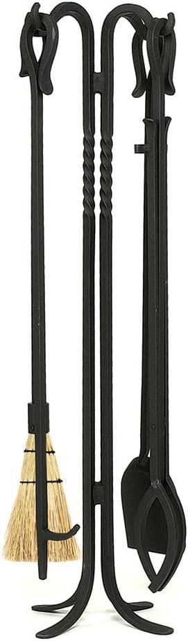 Minuteman International Shepherd&#39;s Hook III, 38-in 5-Piece Fireplace Tool Set