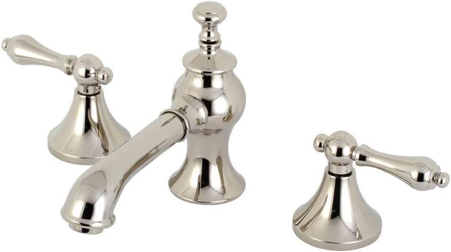 Kingston Brass KC7066AL Vintage Widespread Bathroom Faucet, Polished Nickel