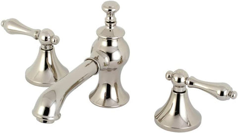 Kingston Brass KC7066AL Vintage Widespread Bathroom Faucet, Polished Nickel
