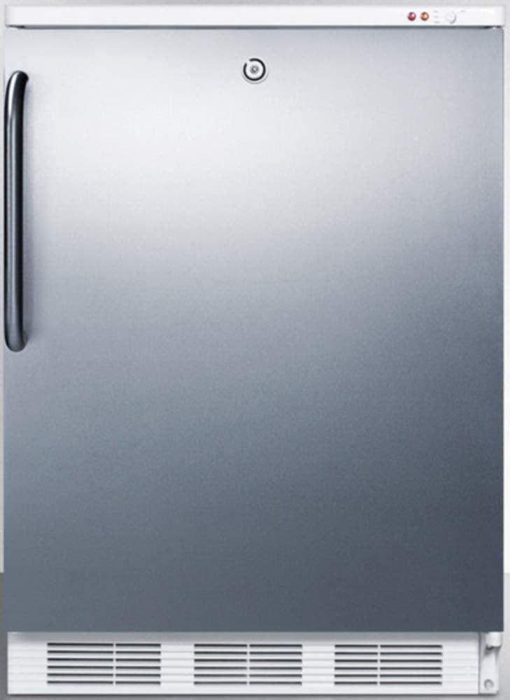 Summit VT65MLSSTB Upright Freezer, Stainless Steel