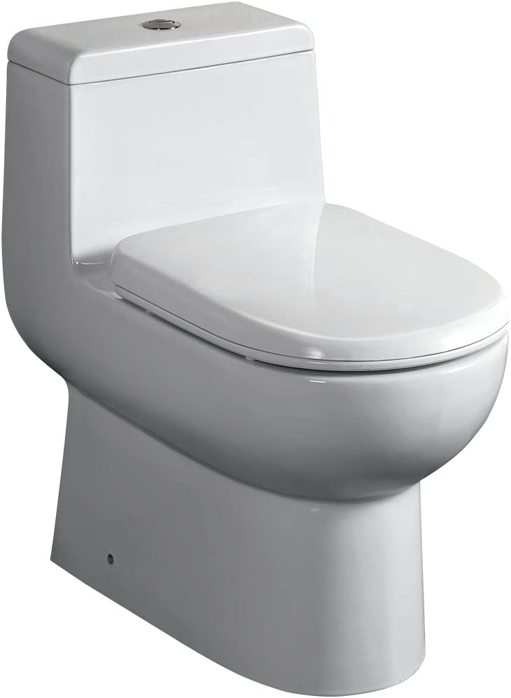 Fresca Bath FTL2351 Antila 1 Piece Dual Flush Toilet with Soft Close Seat
