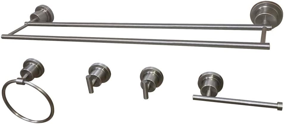 Kingston Brass BAH821318478SN Concord Bathroom Hardware Set, Brushed Nickel